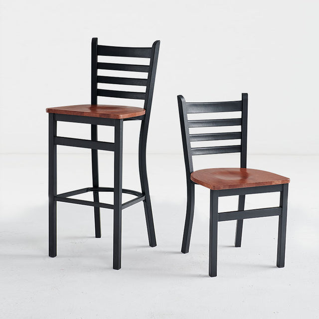 Restaurant Bar Stool (B-59) - Wood