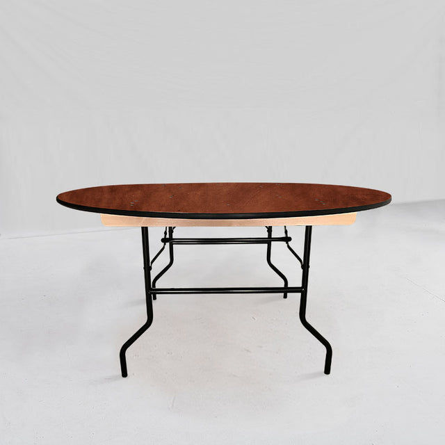 Round Folding Banquet Table (BTW-60) - Heavy Duty Russian Birchwood
