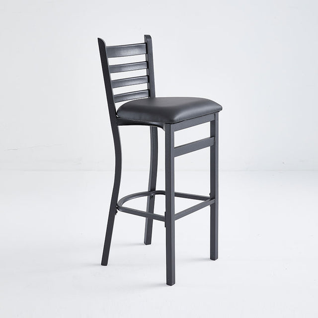 Restaurant Bar Stool (B-59) - Black Vinyl