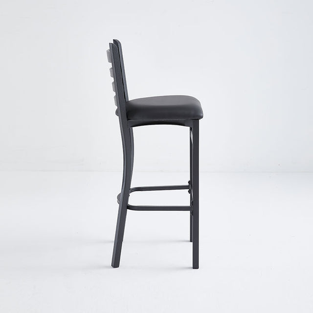 Restaurant Bar Stool (B-59) - Black Vinyl