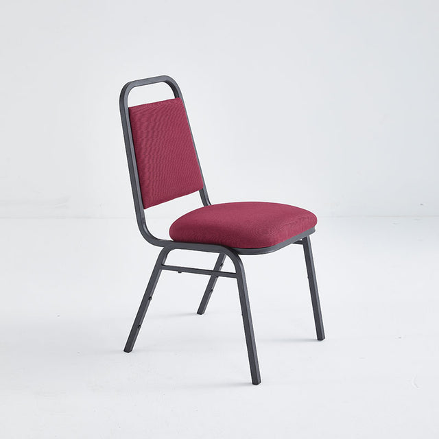 Stacking Chair (CE-10) - Burgundy Fabric