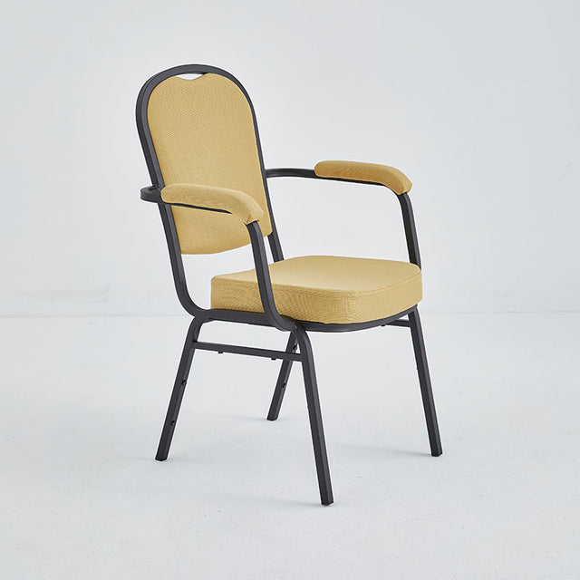 Banquet Stacking Chair with Armrests (CSA-30) - Gold Fabric