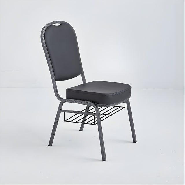 Stacking Church Chair (CSCC-30) - Black Vinyl