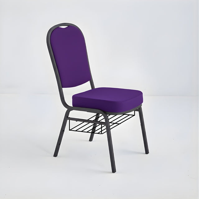 Stacking Church Chair (CSCC-30) - Purple Fabric