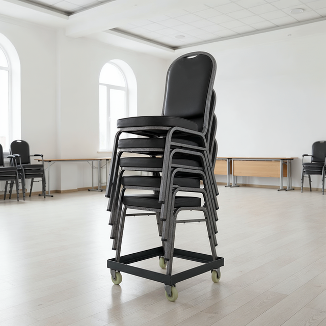 Banquet Stacking Chair (CS-30) - Black Fabric