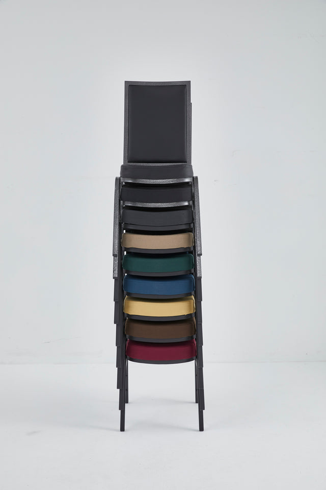 Banquet Stacking Chair (CS-35) - Green Fabric