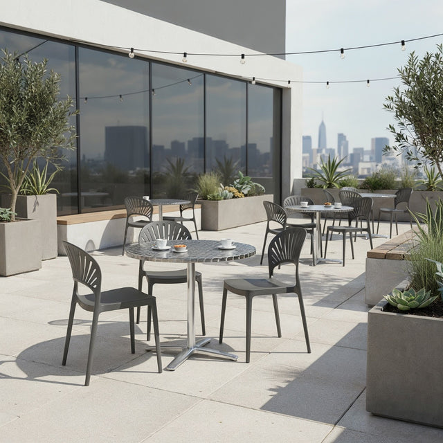 Restaurant Patio Chairs (PC-132) - Gray