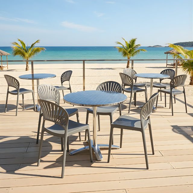 Restaurant Patio Chairs (PC-132) - Gray