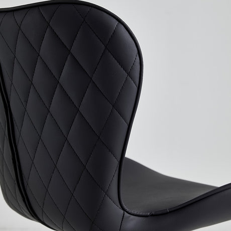 Black restaurant chair B-62-BLA with swivel seat, scratch-resistant vinyl upholstery