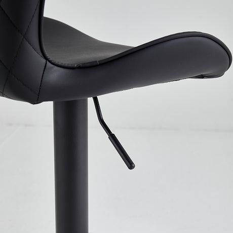 Black restaurant chair B-62-BLA with swivel seat, adjustable height