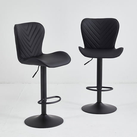 Black restaurant chair B-62-BLA with swivel seat