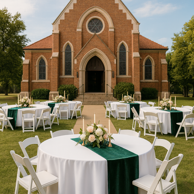 Round Folding Banquet Table (BTR-60) - Heavy Duty Plastic - White