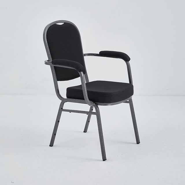 Stacking Chair with Arms (CSA-30) - Black Fabric