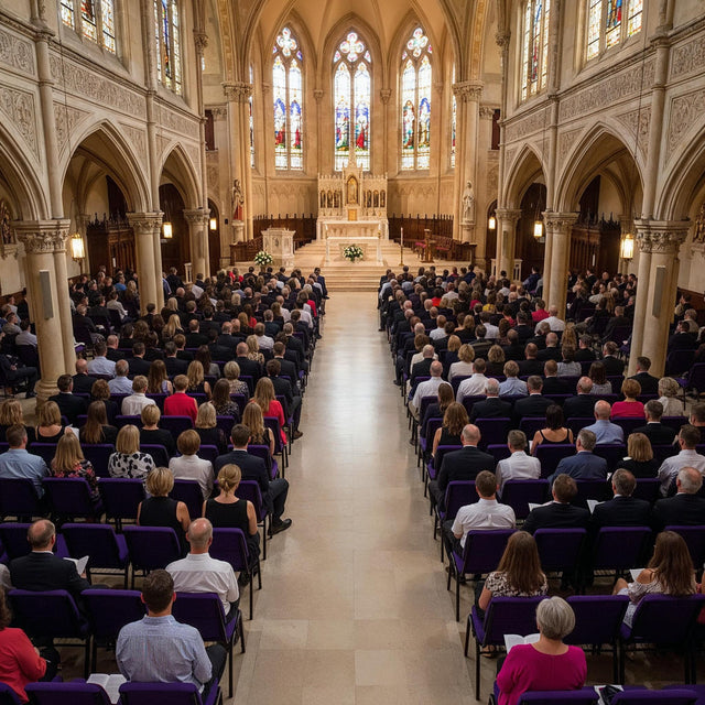 Church Chair (CC-53) - Purple Fabric