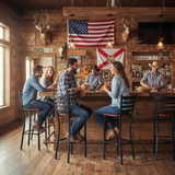 Restaurant Bar Stool (B-59) - Wood