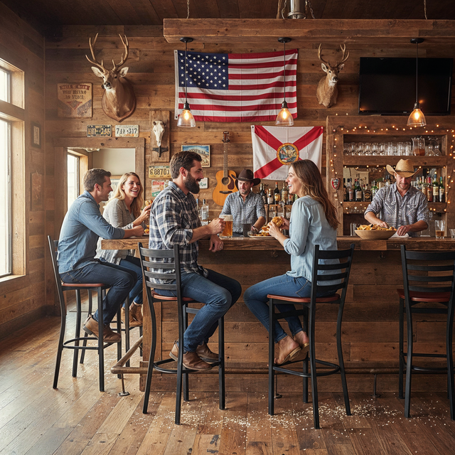 Restaurant Bar Stool (B-59) - Wood