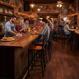 Restaurant Bar Stool (B-59) - Wood