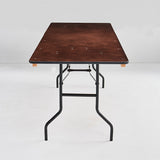 Rectangular Folding Banquet Table (BTW-3072) - Heavy Duty Russian Birchwood