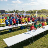 Rectangular Folding Banquet Rectangle Table (BTR-3072) - Heavy Duty Plastic - White