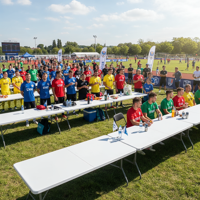 Rectangular Folding Banquet Rectangle Table (BTR-3072) - Heavy Duty Plastic - White