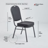 Banquet Stacking Chair (CS-30) - Gray Vinyl