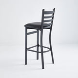 Restaurant Bar Stool (B-59) - Black Vinyl