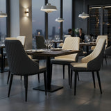 Restaurant Chair (C-62) - Gray & Beige