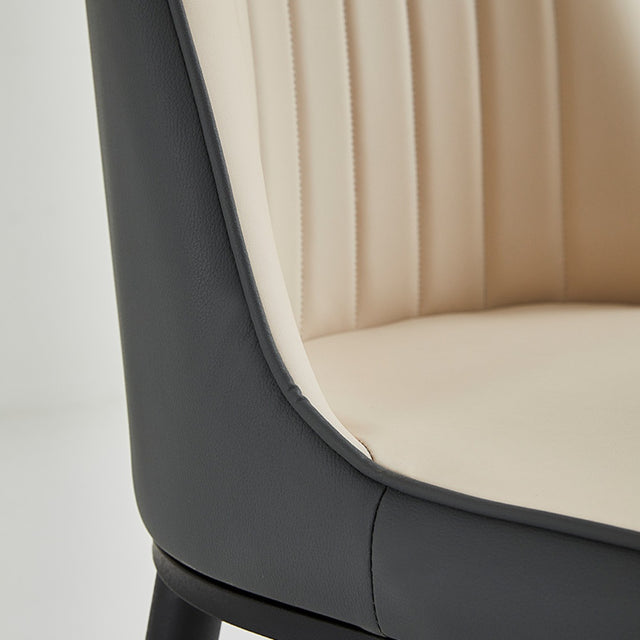 Restaurant Chair (C-64) - Gray & Beige