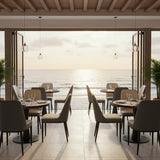 Restaurant Chair (C-64) - Gray & Beige