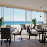 Restaurant Chair (C-64) - Gray & Beige