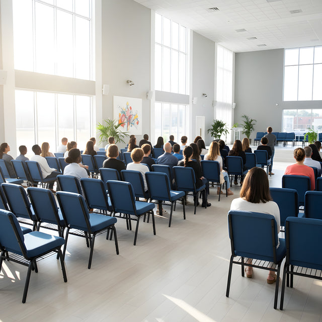 Church Chair (CC-53) - Black Fabric