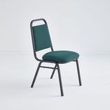 Stacking Chair (CE-10) - Green Fabric