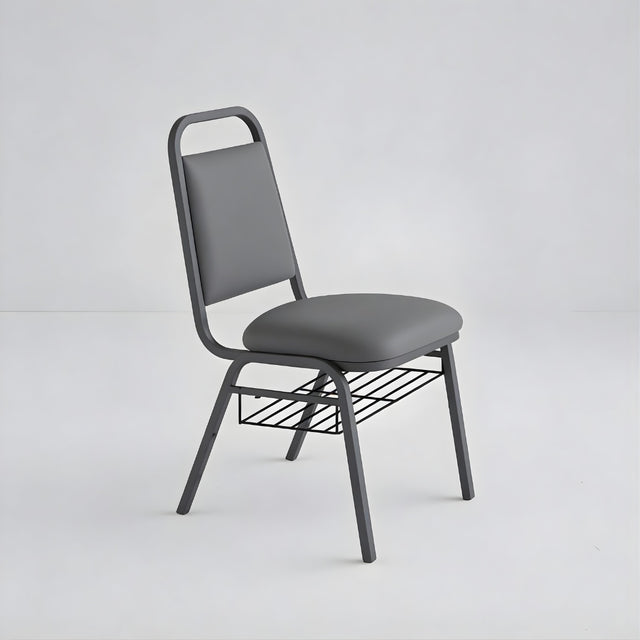 Stacking Church Chair (CECC-10) - Gray Vinyl