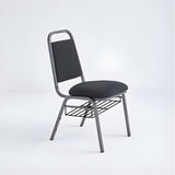 Stacking Church Chair (CECC-10) - Black Fabric