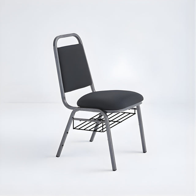Stacking Church Chair (CECC-10) - Black Fabric