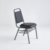 Stacking Church Chair (CECC-10) - Black Vinyl
