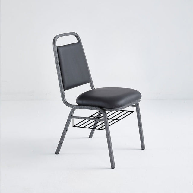 Stacking Church Chair (CECC-10) - Black Vinyl