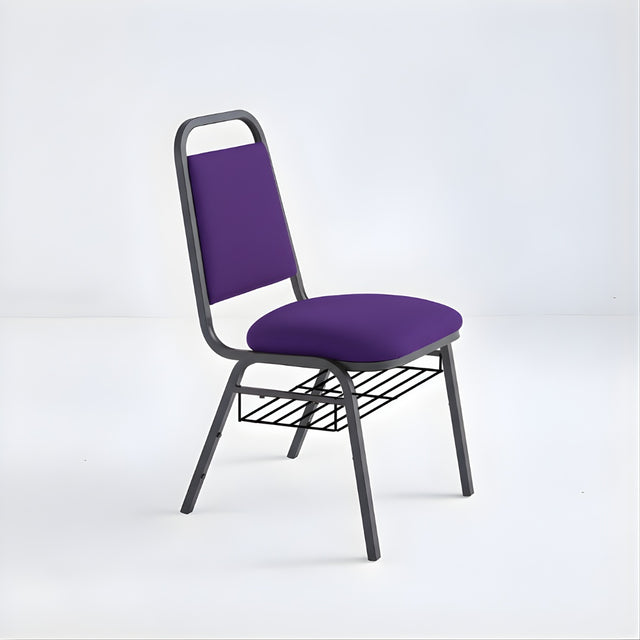 Stacking Church Chair (CECC-10) - Purple Fabric