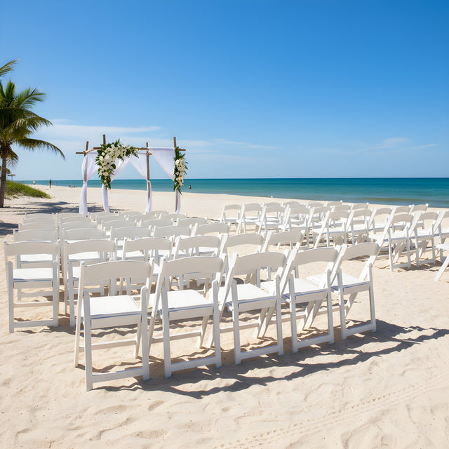 Folding Ceremony Chair (CFD-37) - White