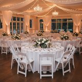 Round Folding Banquet Table (BTW-60) - Heavy Duty Russian Birchwood