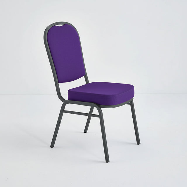 Banquet Stacking Chair (CS-30) - Purple Fabric