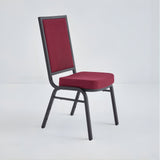 Banquet Stacking Chair (CS-35) - Burgundy Fabric