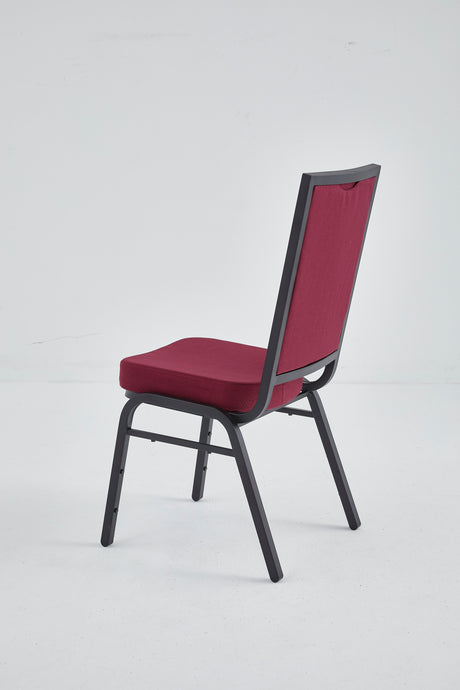 Banquet Stacking Chair (CS-35) - Burgundy Fabric