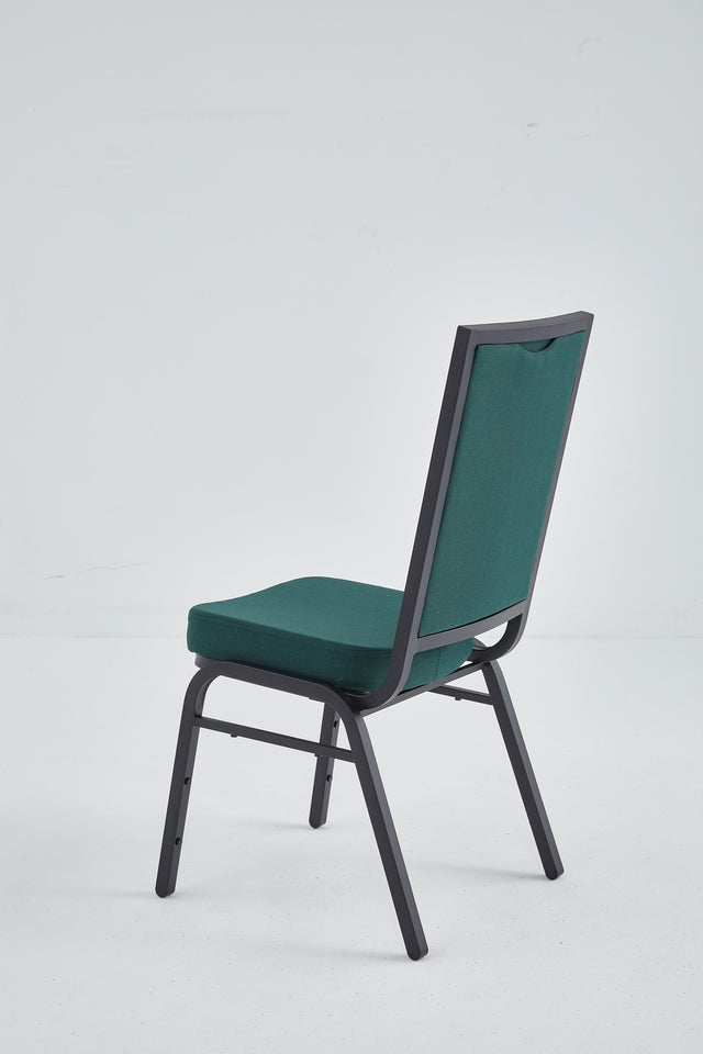 Banquet Stacking Chair (CS-35) - Green Fabric