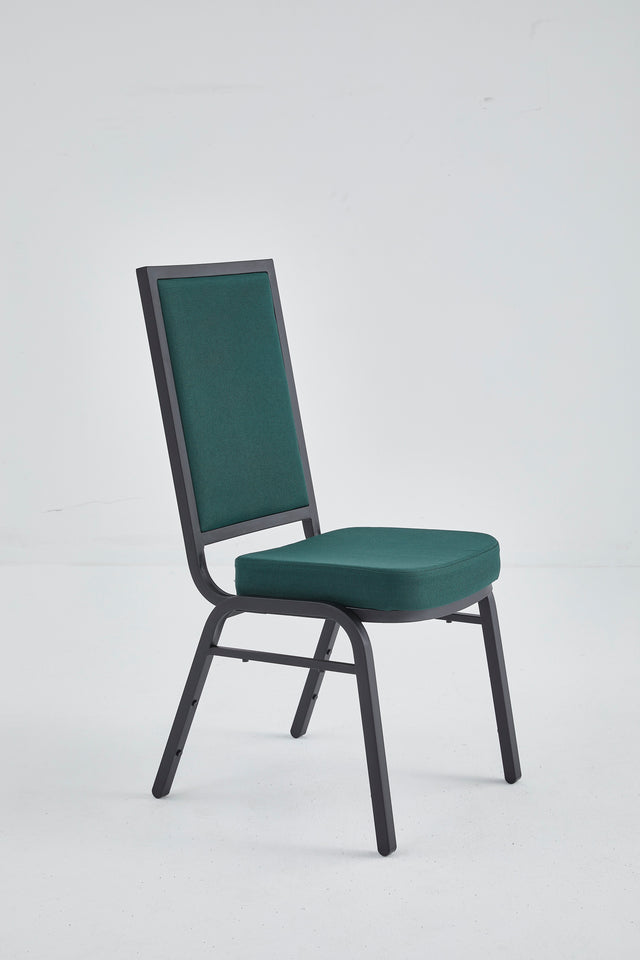 Banquet Stacking Chair (CS-35) - Green Fabric