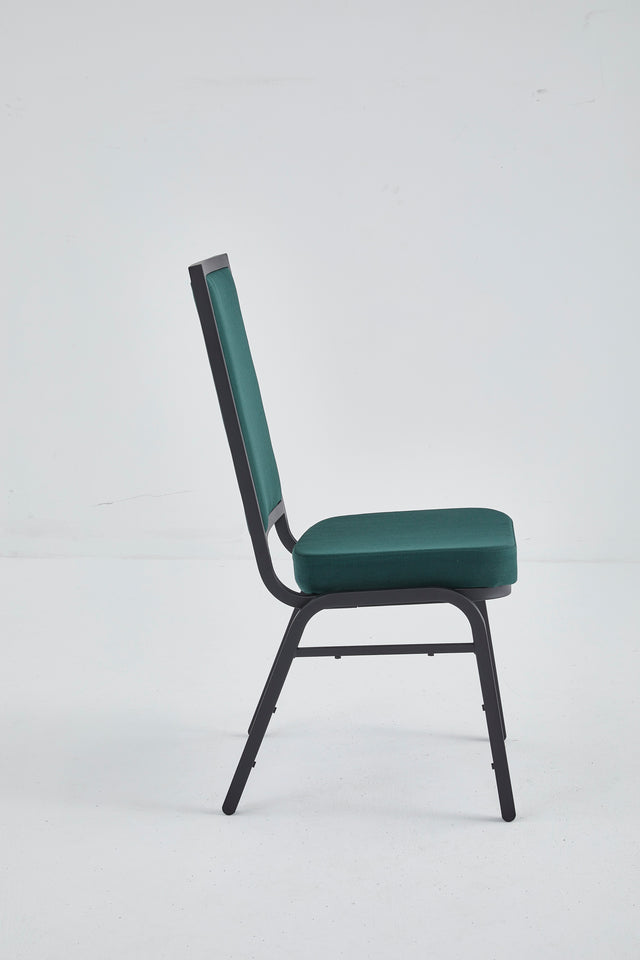 Banquet Stacking Chair (CS-35) - Green Fabric