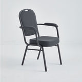 Banquet Stacking Chair with Armrests (CSA-30) - Gray Fabric