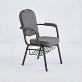 Stacking Church Chair with Armrests (CSACC-30) - Gray Vinyl
