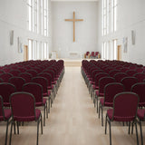 Stacking Church Chair (CSCC-30) - Green Fabric