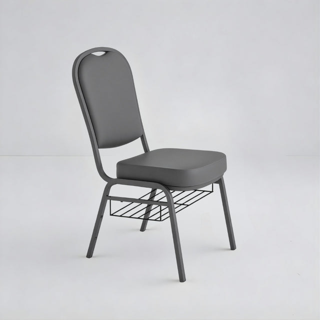 Stacking Church Chair (CSCC-30) - Gray Vinyl